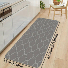 Soft Moroccan Kitchen Mat Anti Slip Polyester Carpet Absorbent Bath Mat