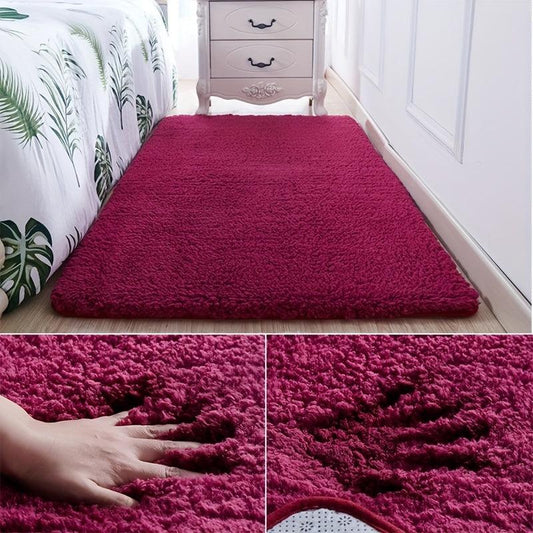 Soft Plush Shaggy Area Rugs Fluffy Floor Carpet Bedroom Living Room Bedside Rugs