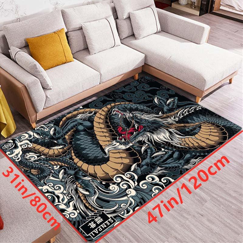 Halloween Dragon Art Print Area Rug Non Slip Washable Mat Home Decor