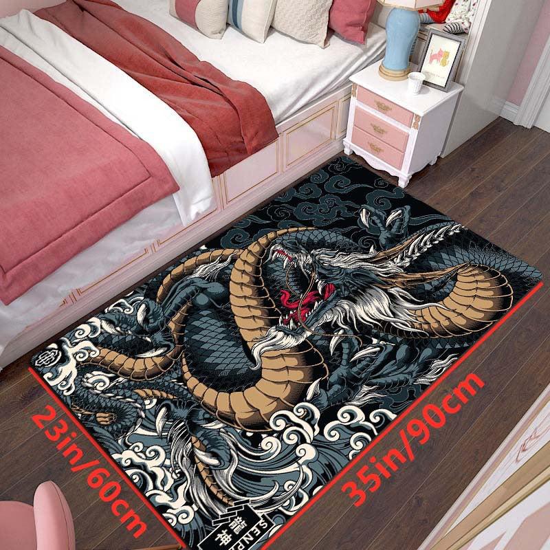 Halloween Dragon Art Print Area Rug Non Slip Washable Mat Home Decor