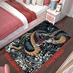 Halloween Dragon Art Print Area Rug Non Slip Washable Mat Home Decor