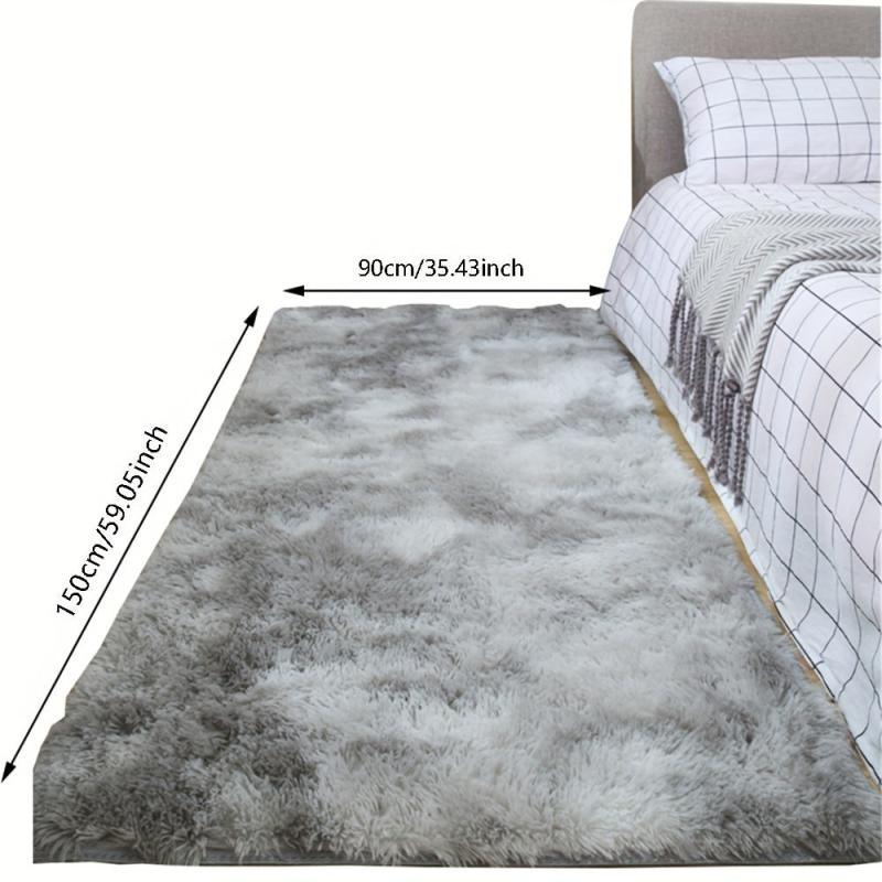 Thick Tie Dyed Plush Area Rug Non Shedding Soft Living Room Bedroom Carpet