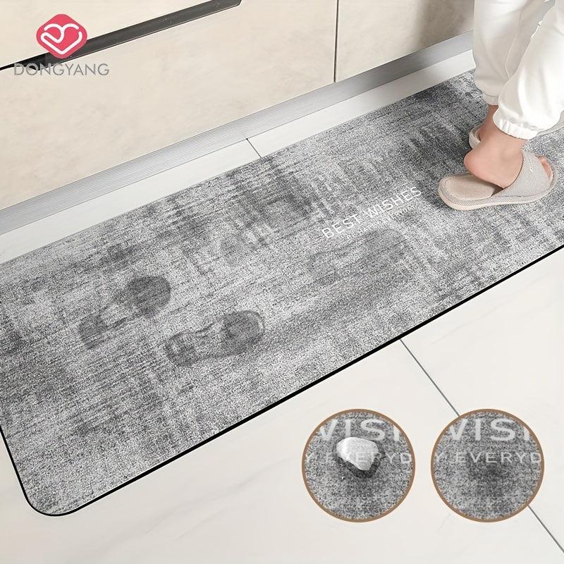 Modern Soft Kitchen Floor Mat Non-slip Oilproof Waterproof Mat