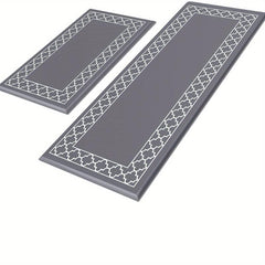 2pcs Anti Fatigue Kitchen Rug Set Non Slip Waterproof Mats Comfort Standing Mat