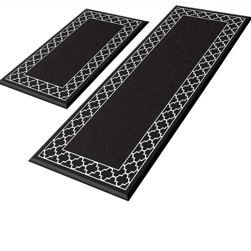 2pcs Anti Fatigue Kitchen Rug Set Non Slip Waterproof Mats Comfort Standing Mat