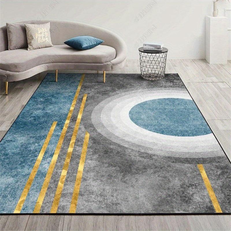 Abstract Geometric Pattern Indoor Mat Crystal Velvet Area Rug