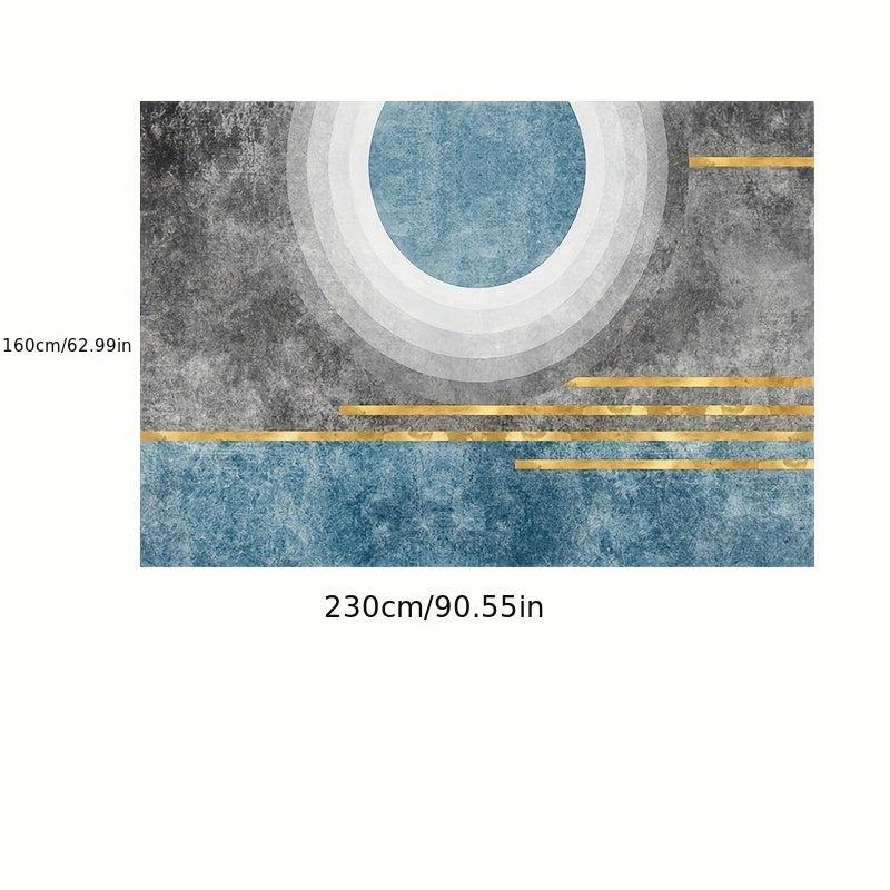 Abstract Geometric Pattern Indoor Mat Crystal Velvet Area Rug