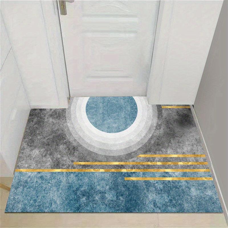 Abstract Geometric Pattern Indoor Mat Crystal Velvet Area Rug