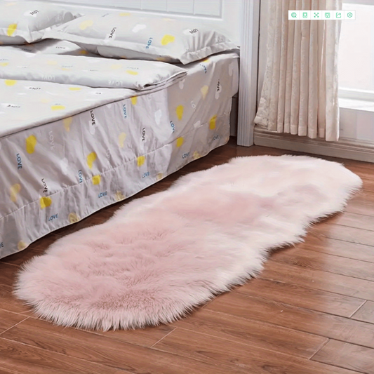 Soft Fluffy Rugs High Density Plush Carpet Pink