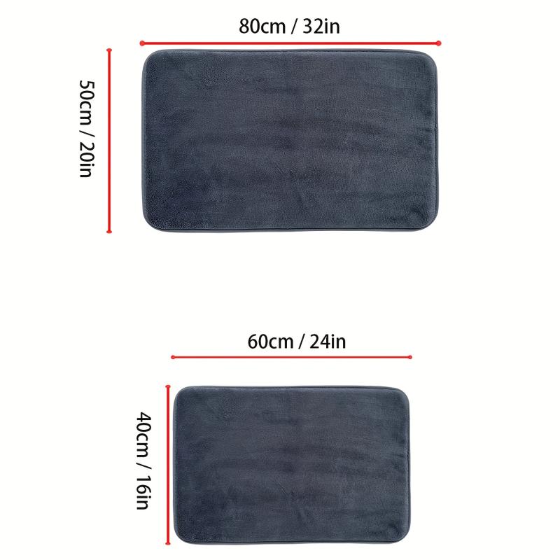 Soft Memory Foam Bath Mat Absorbent Non-slip Floor Mat