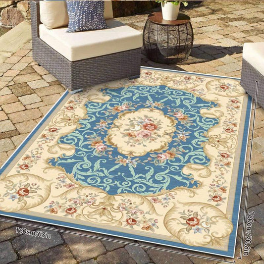 Vintage Floral Outdoor Indoor Area Rug Anti-slip 2'X 6'