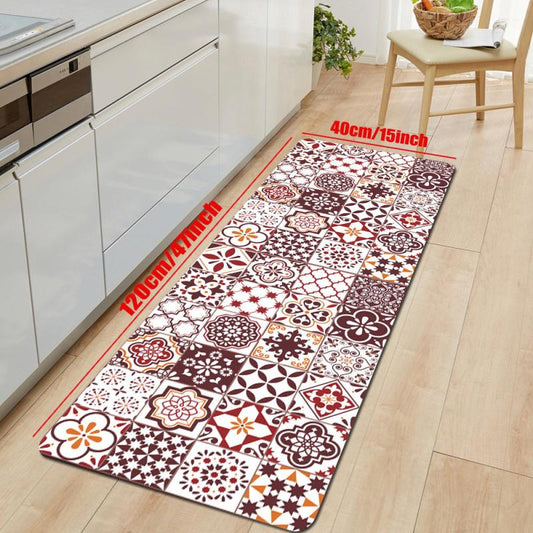 Soft Boho Kitchen Rug Cushioned Anti Fatigue Vintage Non Slip Runner Rug