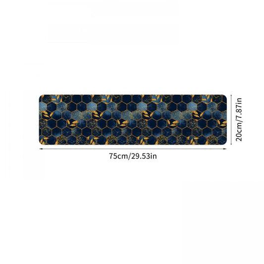 Marble Print Stair Mat Polyester TPR Non-slip Carpet 76.2cm x 20 Indoor