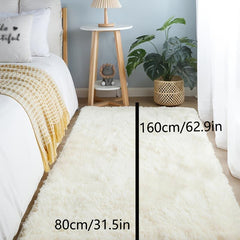 Furry Floor Mat Modern Area Rug Non Slip Shaggy Multicolor Indoor Carpet