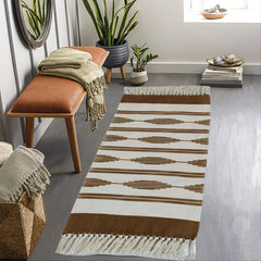 Modern Geometric Tassel Floor Mat Soft and Durable for Living Room and Bedroom