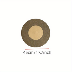 Nordic Circular Floor Mat Home Decor for Living Room - Round Natural Flax