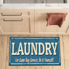 Non Slip 3D Printed Laundry Bath Rug Machine Washable Bathroom Mat