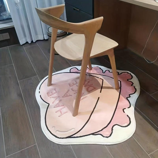 Pink Heart-shaped Floor Mat - Anti Slip Girls Carpets