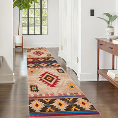 Vintage Moroccan Runner Rugs Faux Wool Soft Laundry Room Rug Long Hallway Rug