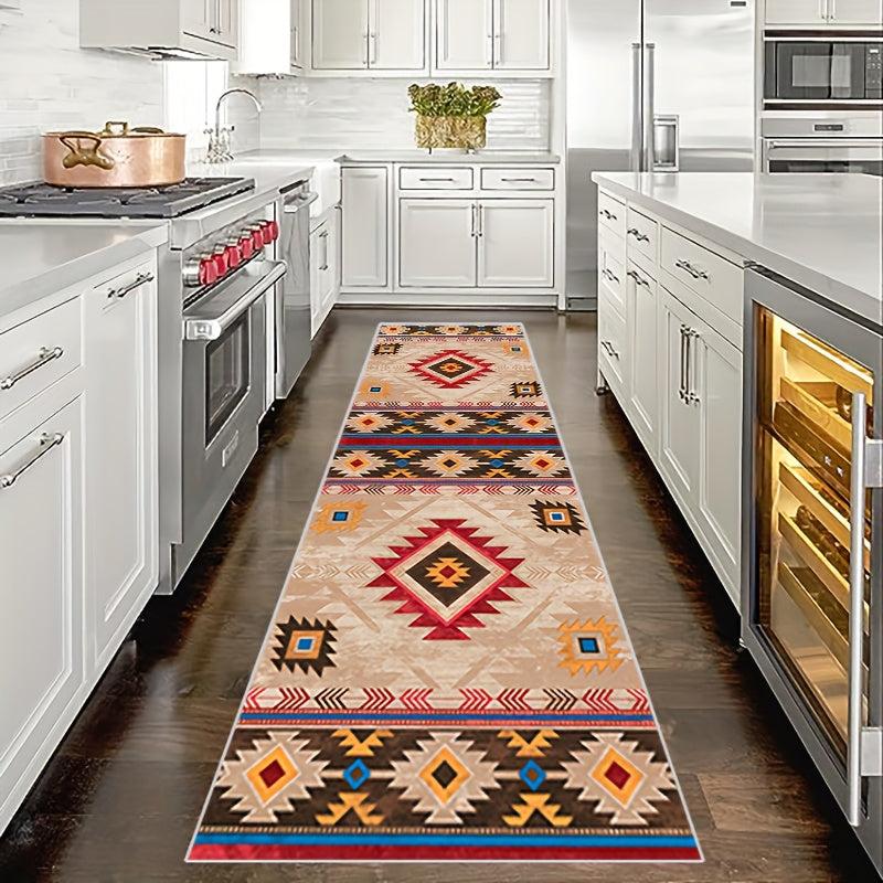 Vintage Moroccan Runner Rugs Faux Wool Soft Laundry Room Rug Long Hallway Rug
