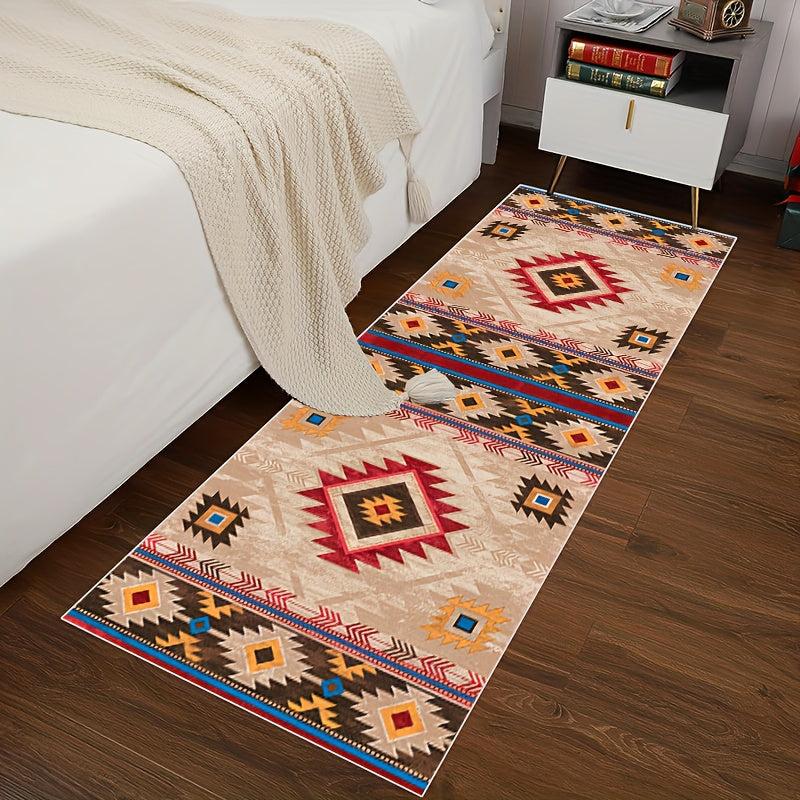Vintage Moroccan Runner Rugs Faux Wool Soft Laundry Room Rug Long Hallway Rug