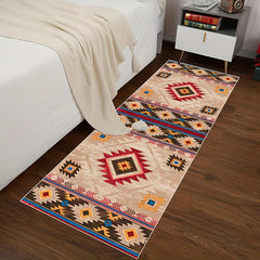 Vintage Moroccan Runner Rugs Faux Wool Soft Laundry Room Rug Long Hallway Rug