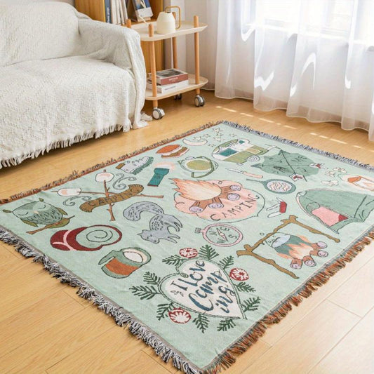 Camping Wind Carpet Nap Blanket Sofa Cover Decorative Blanket