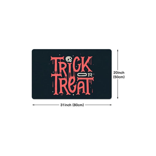 Halloween Mat Rugs Trick Or Treat Letter Rugs Ultra Soft Non Slip Mats