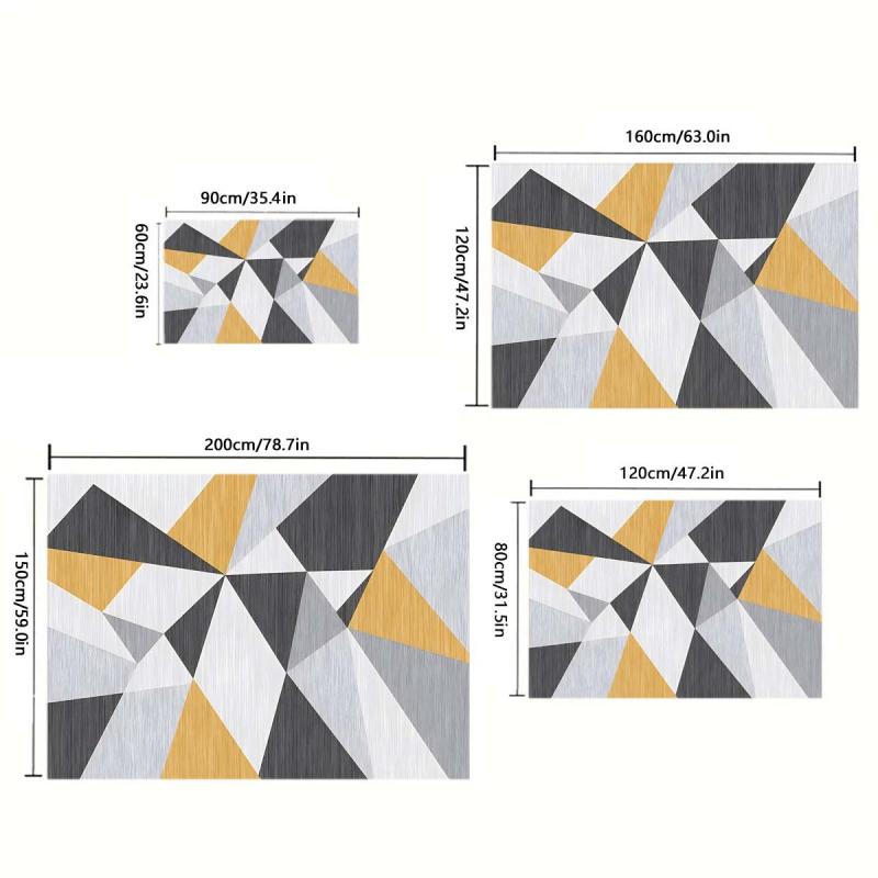 Nordic Geometry Area Rug For Living Room Coffee Table Floor Mat Bedroom Decor