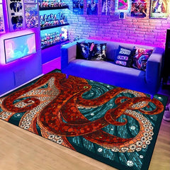 Octopus Pattern Non-slip Resistant Rug Machine Washable Bedroom Bathroom