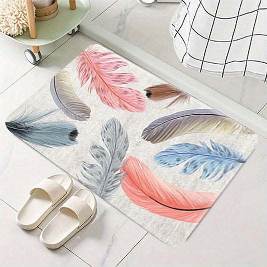 3D Light Feather Carpet Thickened Floor Mat Bedroom Bedside Carpet