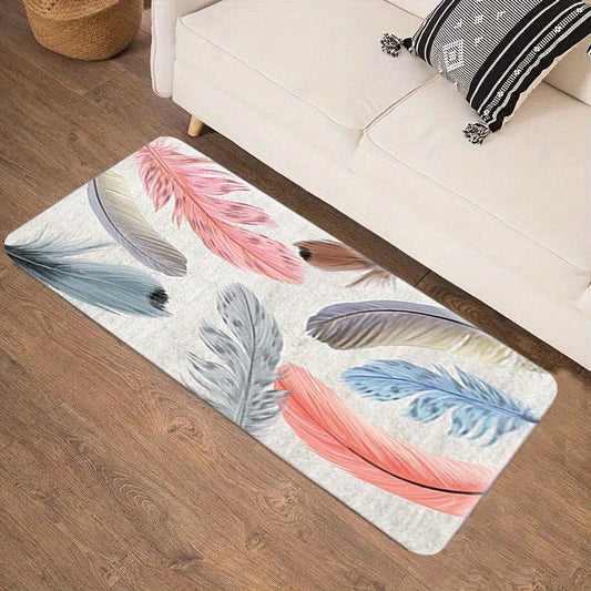 3D Light Feather Carpet Thickened Floor Mat Bedroom Bedside Carpet