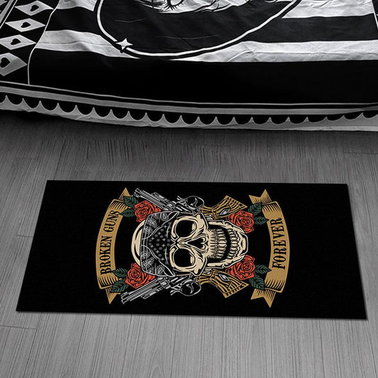 Halloween Decoration Rug Horror Home Decor Carpet Dark Skull Floor Mat