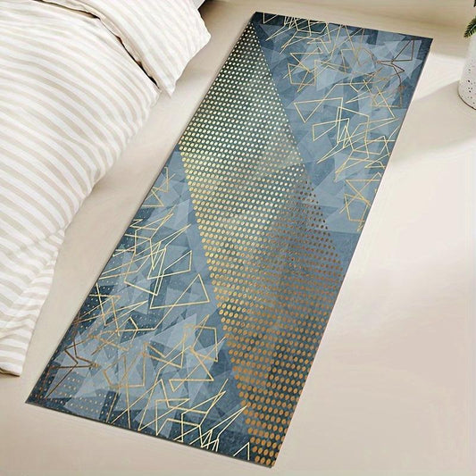 Soft Cashmere Rug Modern Abstract Carpet Geometric Pattern Non slip Floor Mat