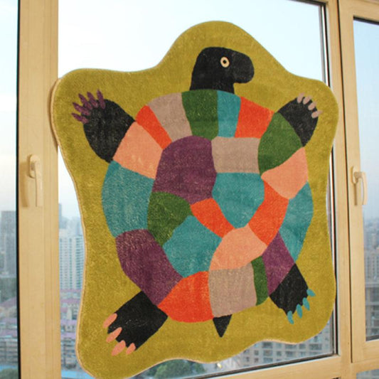 Sea Turtle Colorblock Plush Carpet - Halloween Decoration
