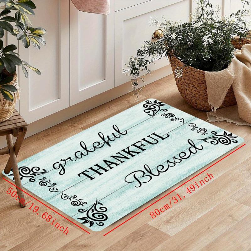 Kitchen Mat Anti Slip Polyester Carpet Absorbent Bath Mat Laundry Floor Mat