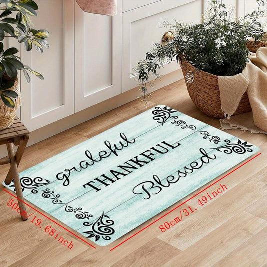 Kitchen Mat Anti Slip Polyester Carpet Absorbent Bath Mat Laundry Floor Mat
