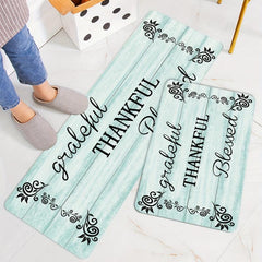 Kitchen Mat Anti Slip Polyester Carpet Absorbent Bath Mat Laundry Floor Mat
