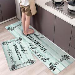 Kitchen Mat Anti Slip Polyester Carpet Absorbent Bath Mat Laundry Floor Mat