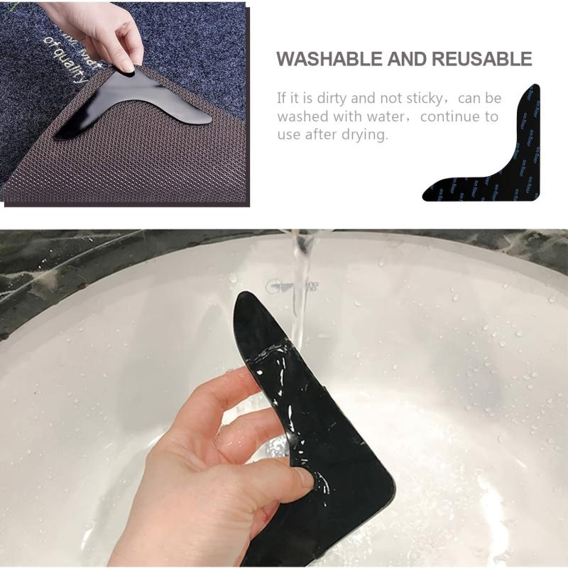 12pcs Rug Gripper Non Slip Rug Pads - Reusable Anti Curling Rug Gripper
