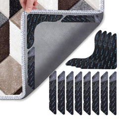 12pcs Rug Gripper Non Slip Rug Pads - Reusable Anti Curling Rug Gripper