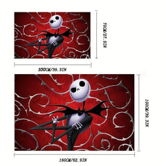 Halloween Scary Bat Pattern Door Mat Non-slip Soft Carpet