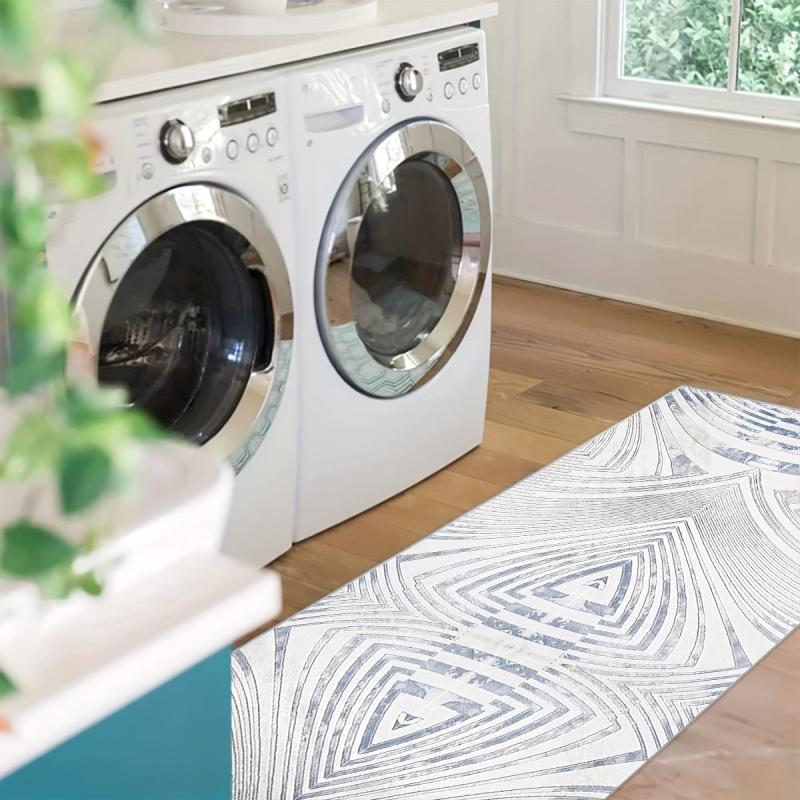 1pc Abstract Non Slip 2'X10' Indoor Outdoor Runner Rug