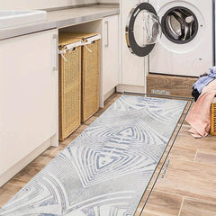 1pc Abstract Non Slip 2'X10' Indoor Outdoor Runner Rug