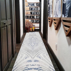 1pc Abstract Non Slip 2'X10' Indoor Outdoor Runner Rug