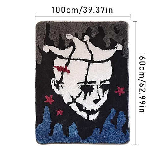Dark Gothic Halloween Area Rug - Plush Funny Living Room Decor