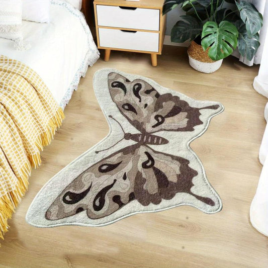 Butterfly Cashmere Fabric Mat - Bedroom Living Room Areas