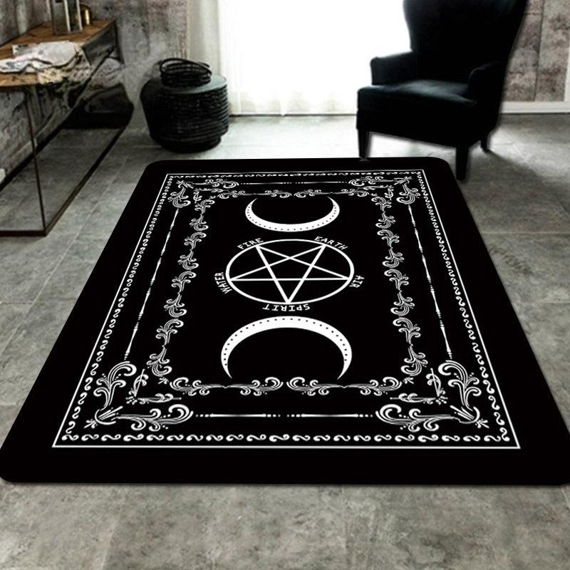 Pentagram Moon Carpet Living Room Bedroom Doormat Floor Mat