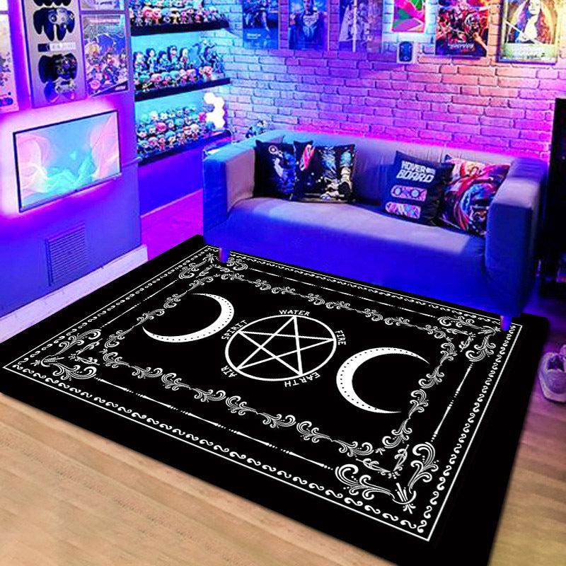 Pentagram Moon Carpet Living Room Bedroom Doormat Floor Mat
