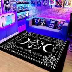 Pentagram Moon Carpet Living Room Bedroom Doormat Floor Mat